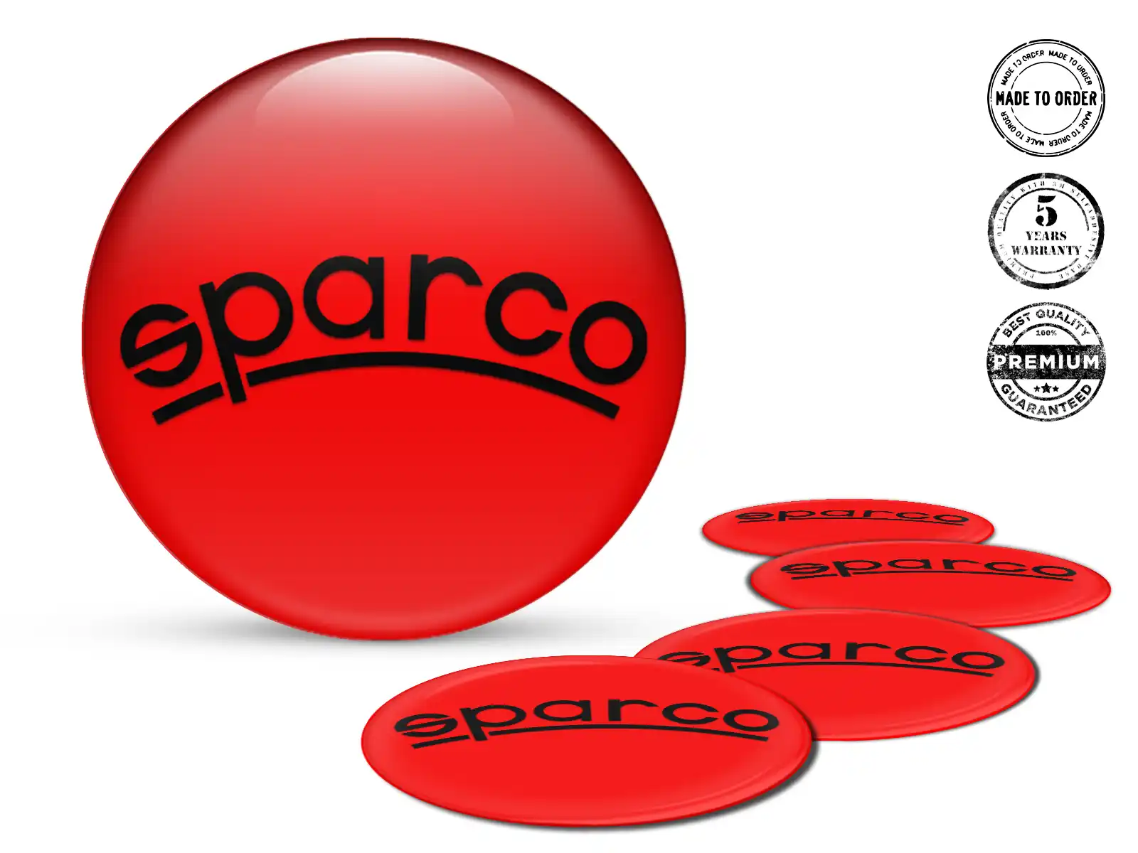 Sparco Dome-Sticker Edition Radplaketten-Logo